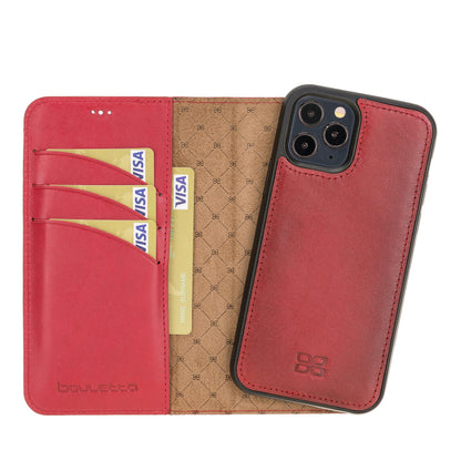 Apple iPhone 12 Series Detachable Leather Wallet Cases - MW-21