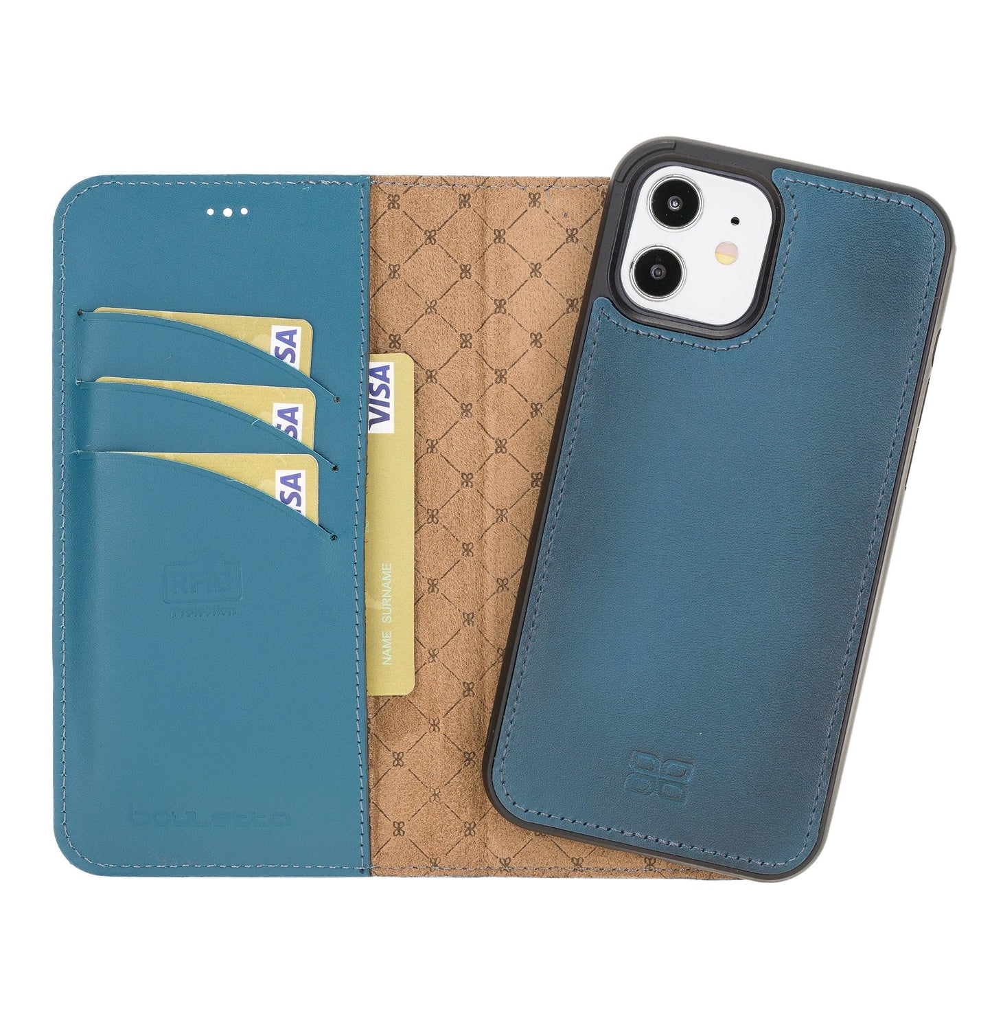 Apple iPhone 12 Series Detachable Leather Wallet Cases - MW-14