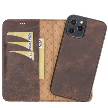 Apple iPhone 12 Series Detachable Leather Wallet Cases - MW-11