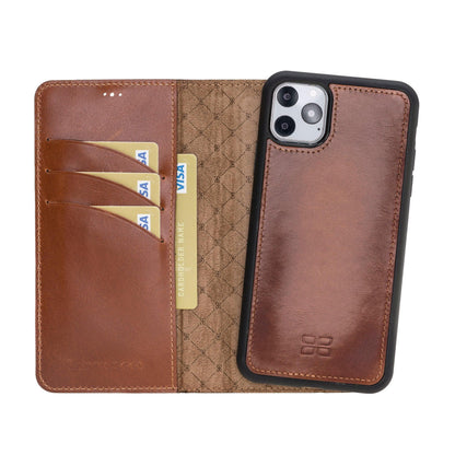 Apple iPhone 11 Series Detachable Leather Wallet Case - MW-5