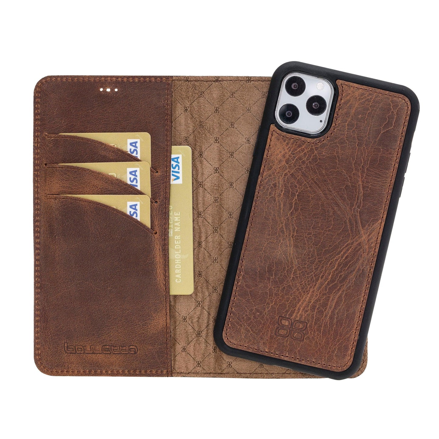 Apple iPhone 11 Series Detachable Leather Wallet Case - MW-7