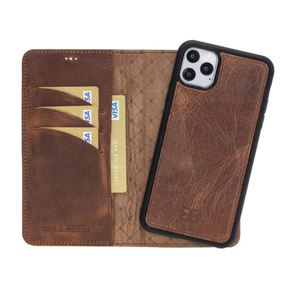 Apple iPhone 11 Series Detachable Leather Wallet Case - MW-7