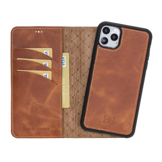 Apple iPhone 11 Series Detachable Leather Wallet Case - MW-10
