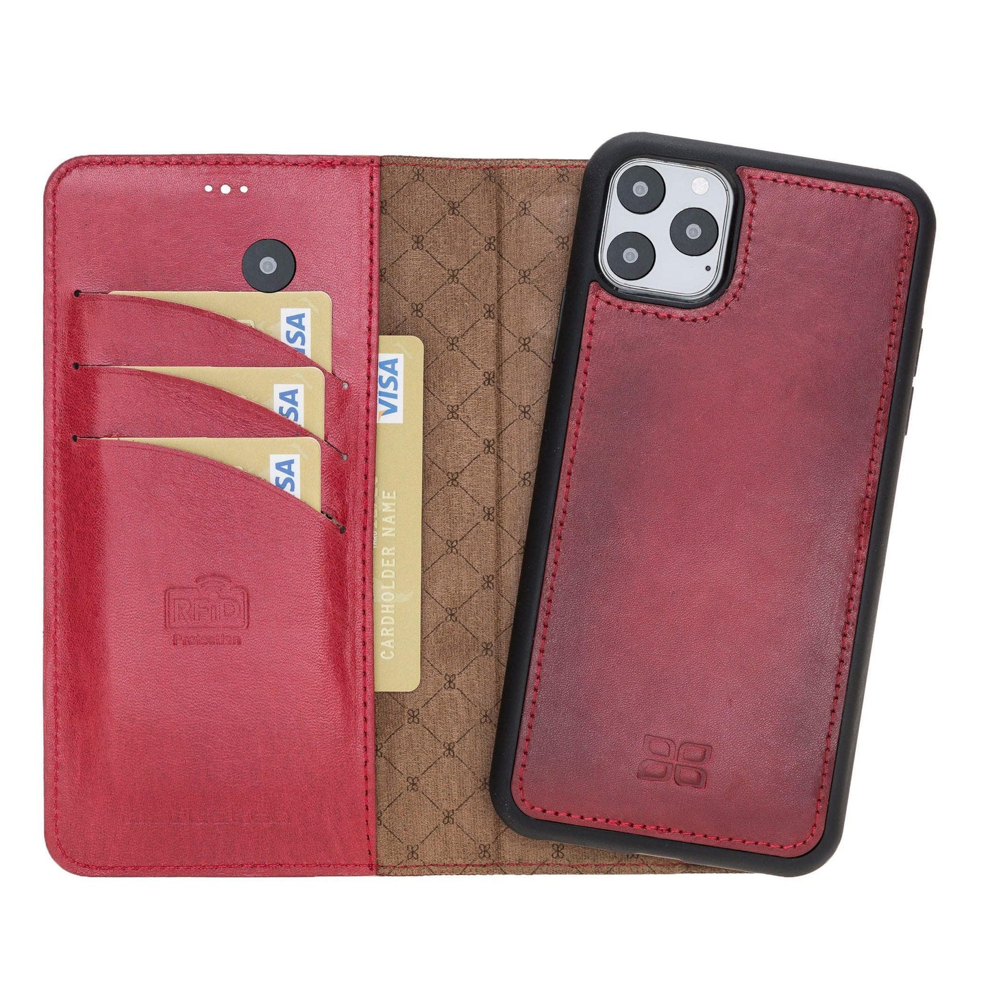 Apple iPhone 11 Series Detachable Leather Wallet Case - MW-8