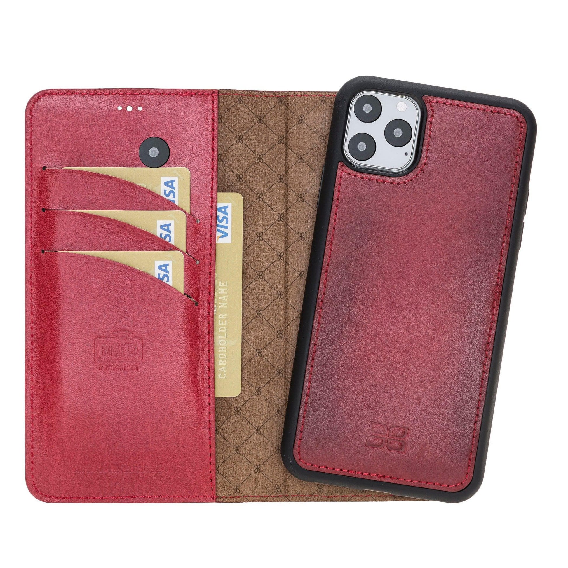 Apple iPhone 11 Series Detachable Leather Wallet Case - MW-8