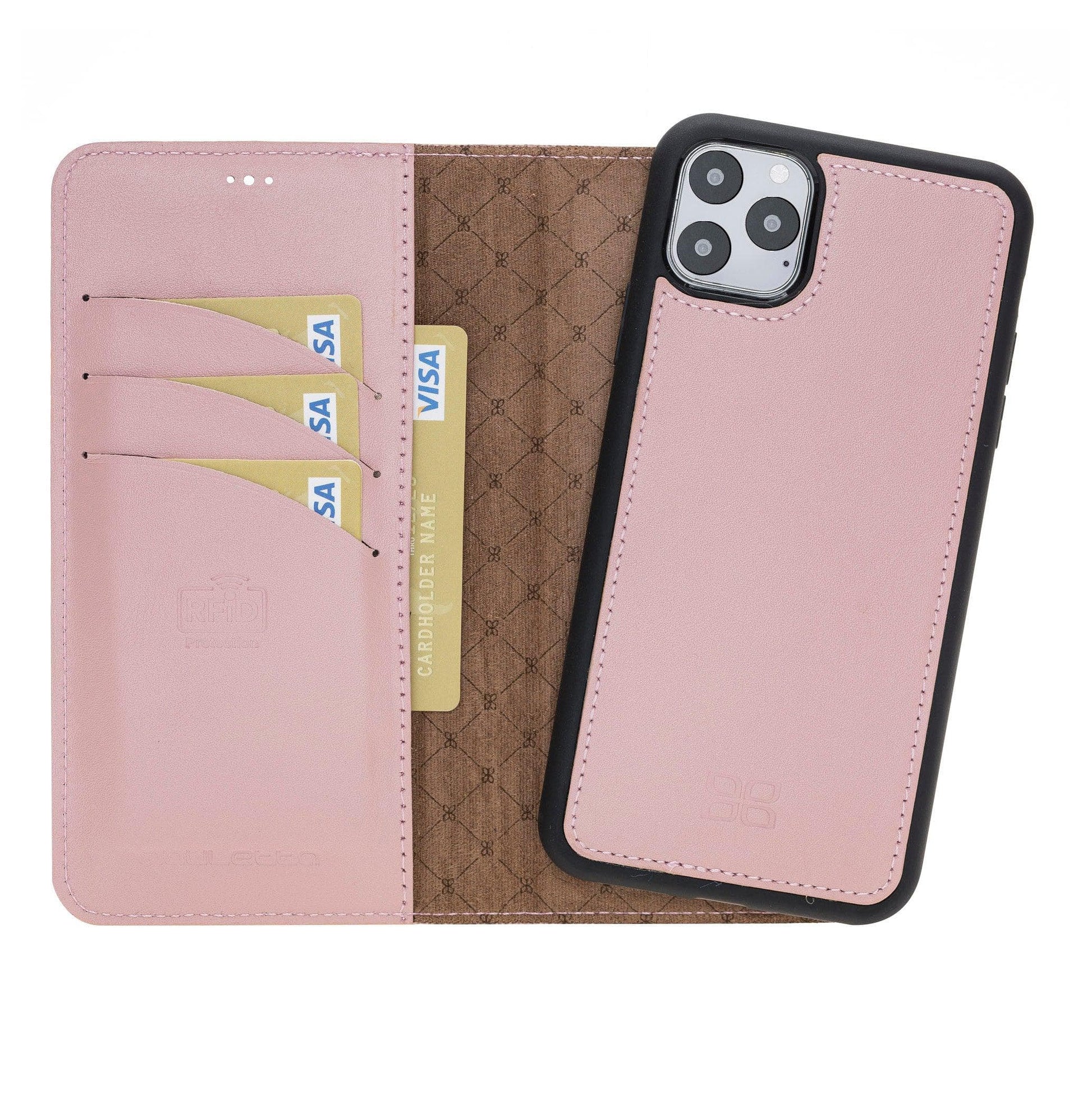 Apple iPhone 11 Series Detachable Leather Wallet Case - MW-9