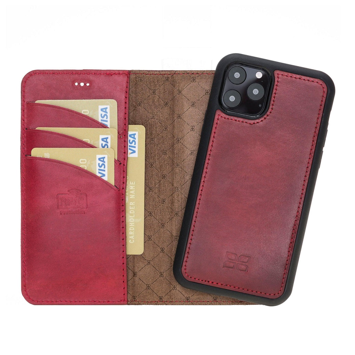 Apple iPhone 11 Series Detachable Leather Wallet Case - MW-18