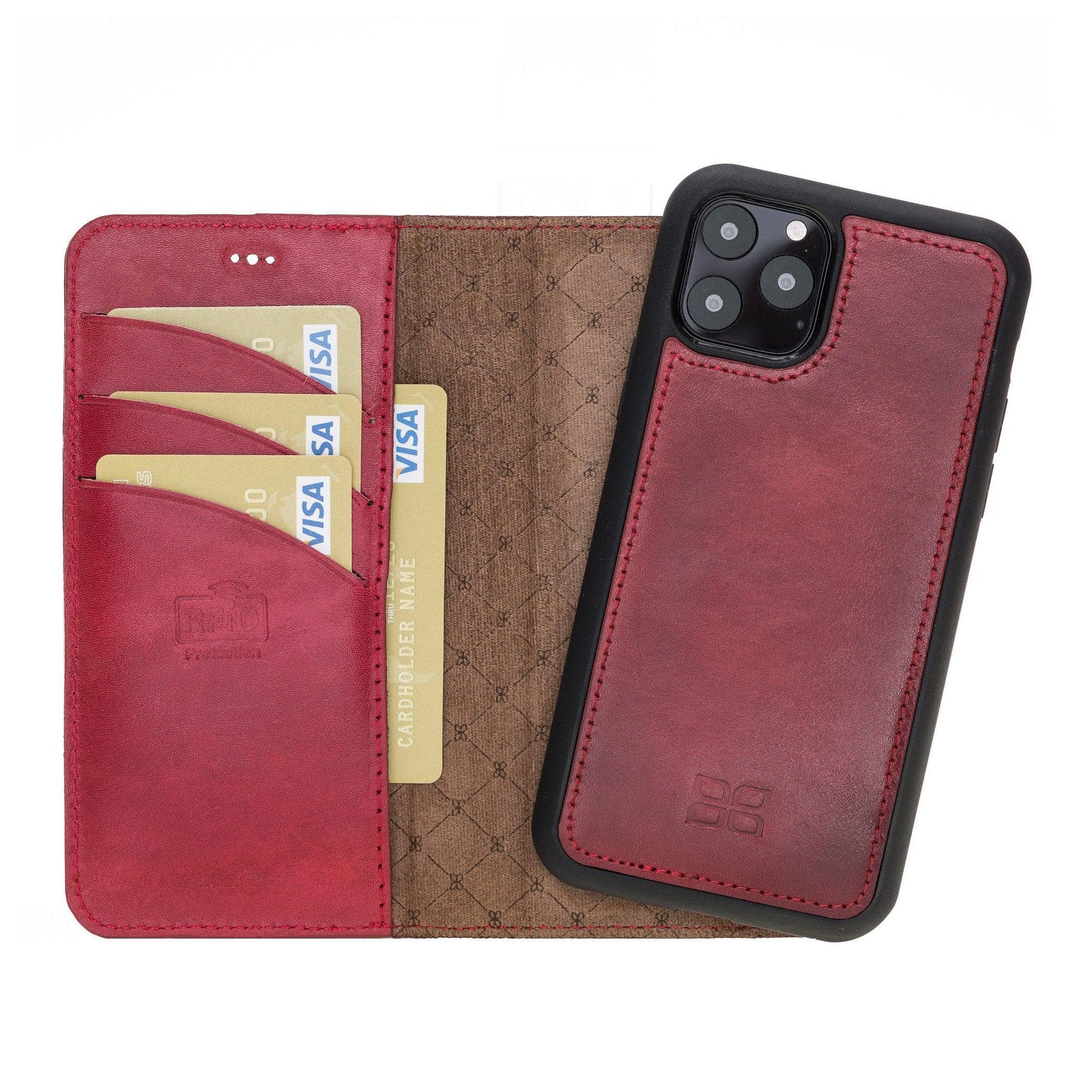 Apple iPhone 11 Series Detachable Leather Wallet Case - MW-18