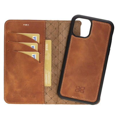 Apple iPhone 11 Series Detachable Leather Wallet Case - MW-20