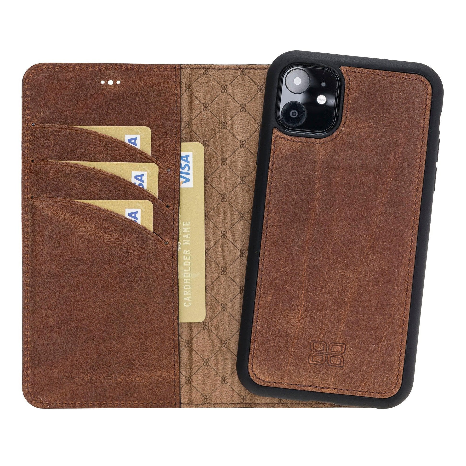 Apple iPhone 11 Series Detachable Leather Wallet Case - MW-24