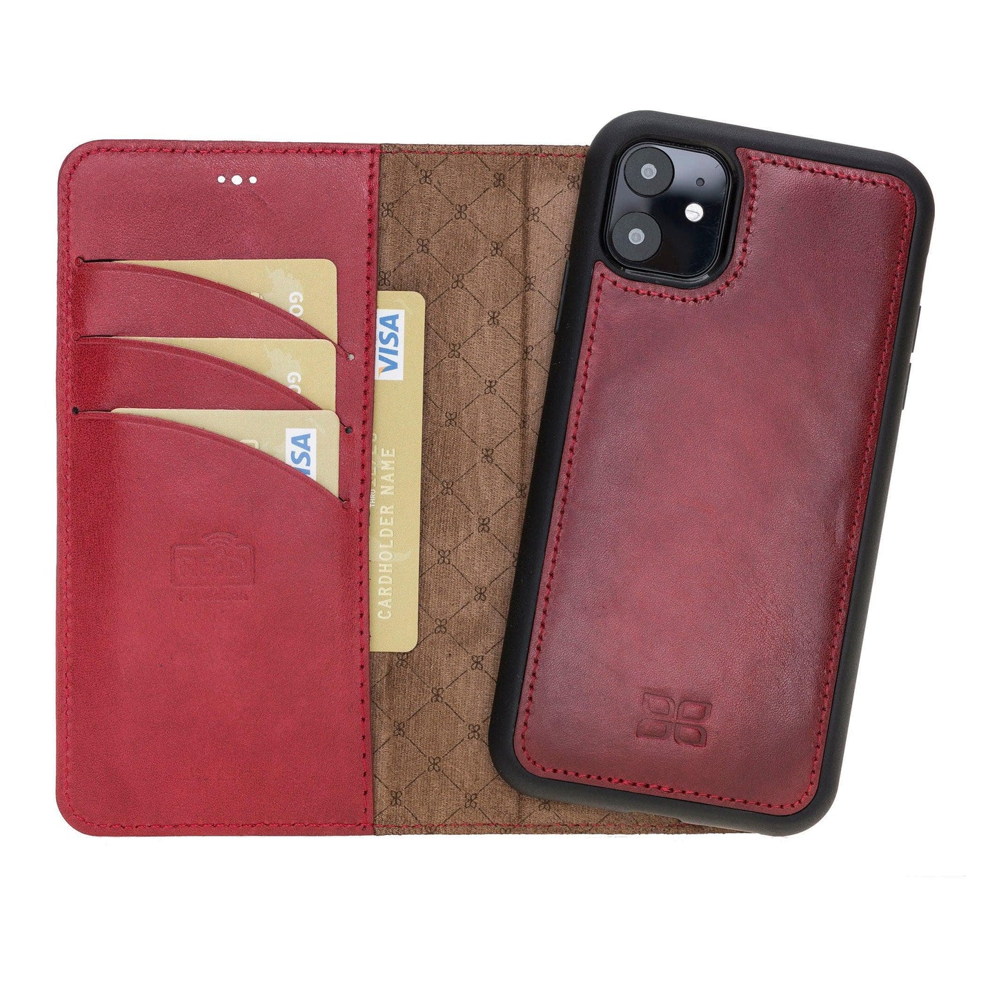 Apple iPhone 11 Series Detachable Leather Wallet Case - MW-25