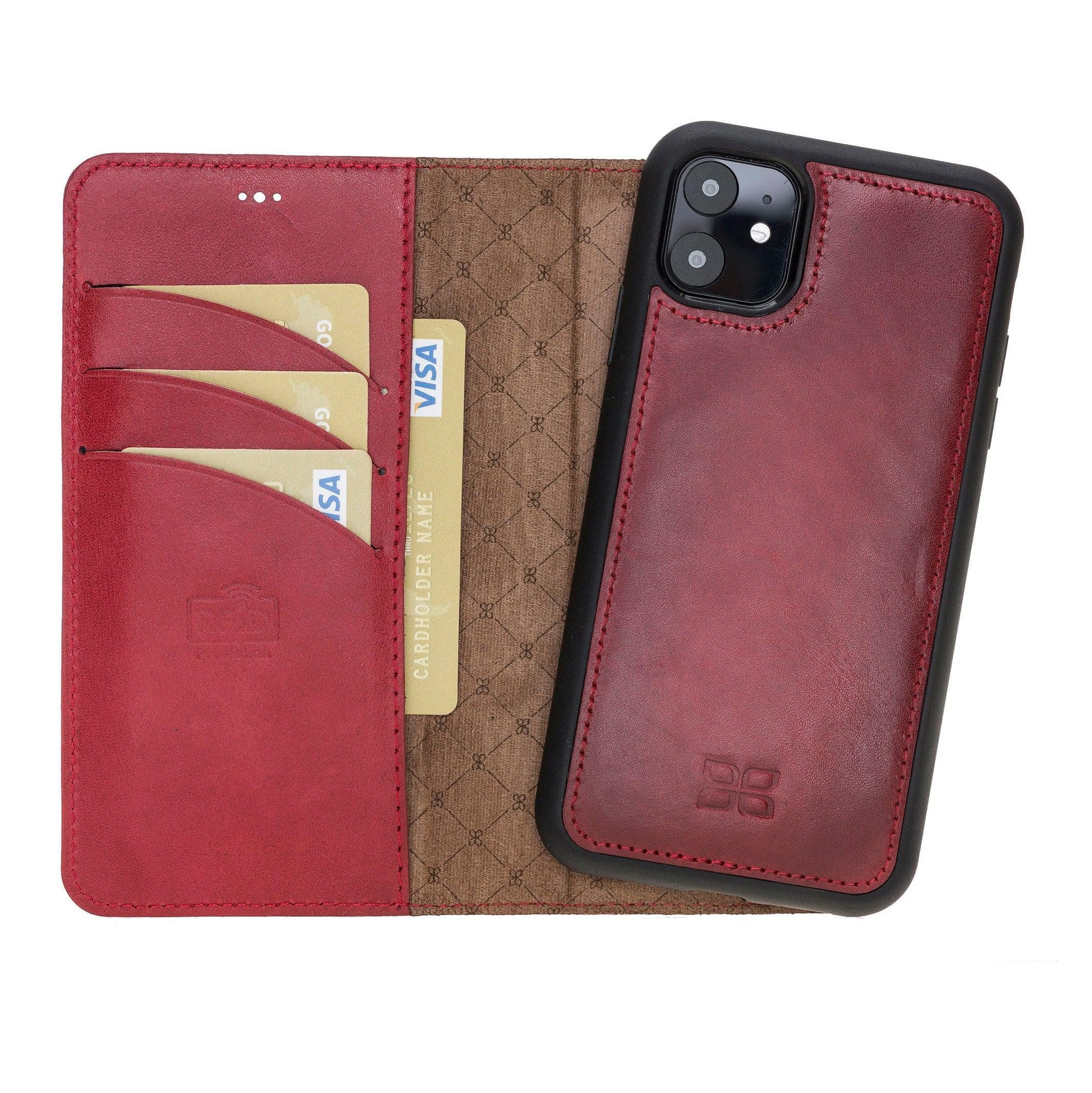 Apple iPhone 11 Series Detachable Leather Wallet Case - MW-25