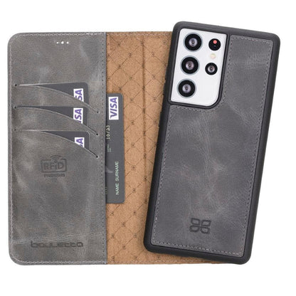 Samsung Galaxy S21 Series Detachable Leather Wallet Cases - MW-7