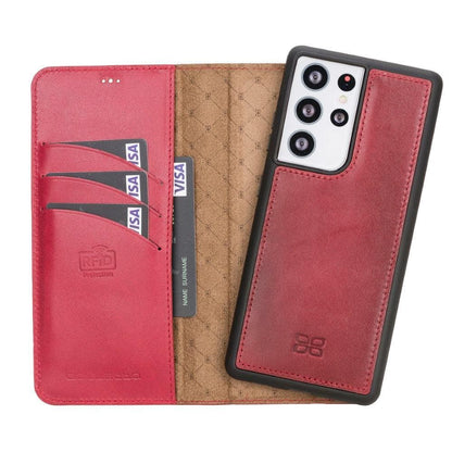 Samsung Galaxy S21 Series Detachable Leather Wallet Cases - MW-6