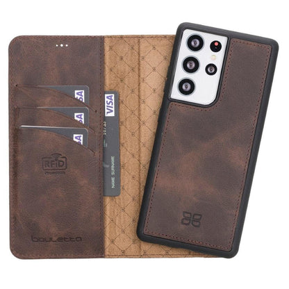 Samsung Galaxy S21 Series Detachable Leather Wallet Cases - MW-5