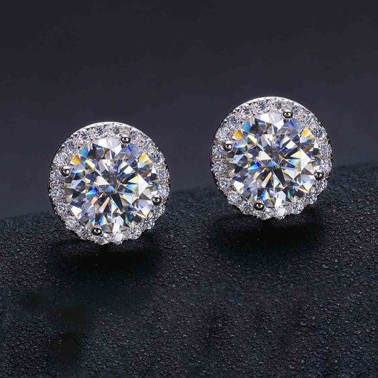 Brilliance Moissanite Oorbellen – Luxe Zilveren Studs voor Mannen & Vrouwen