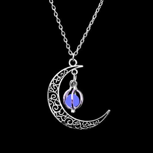 Stralende Glow-in-the-Dark Maan Ketting