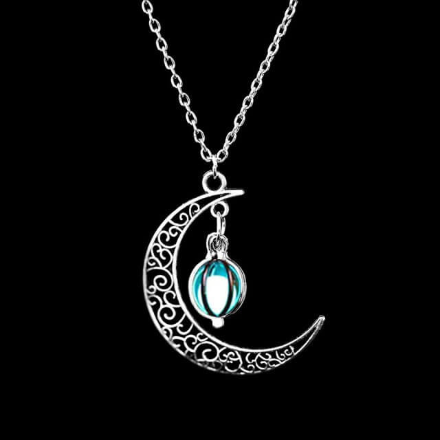 Stralende Glow-in-the-Dark Maan Ketting