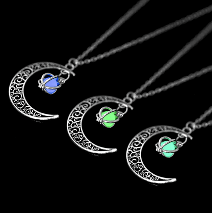 Stralende Glow-in-the-Dark Maan Ketting