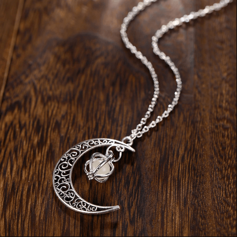 Stralende Glow-in-the-Dark Maan Ketting