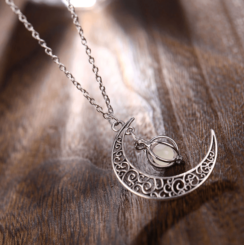 Stralende Glow-in-the-Dark Maan Ketting