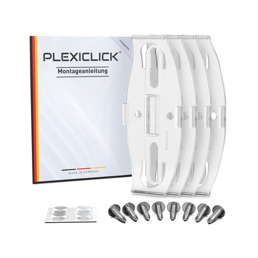 PLEXICLICK® rahmenloser Kennzeichenhalter transparent-0