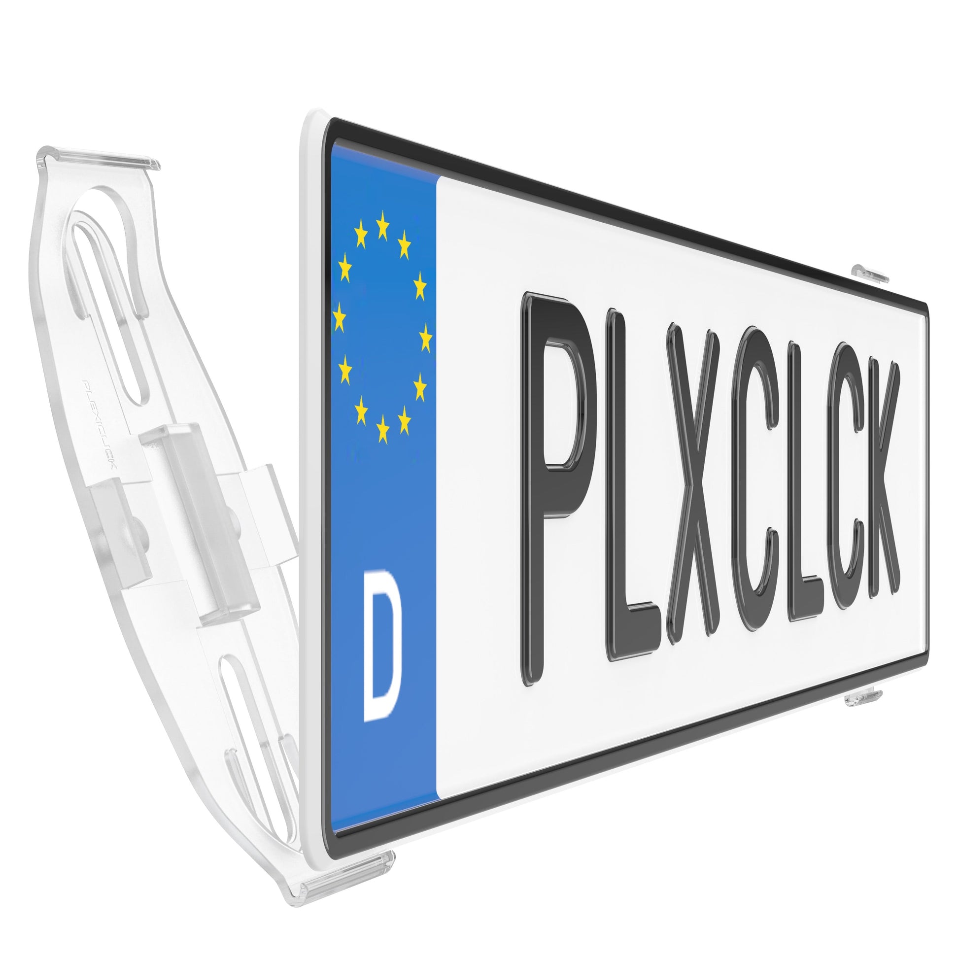 PLEXICLICK® rahmenloser Kennzeichenhalter transparent-1