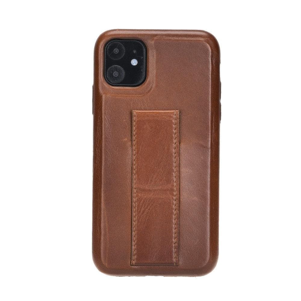 Rock Cover Stand iPhone 11 Series Genuine Leather Case / RCS - iPhone 11 / BURNISHED RUSTIC TAN-5