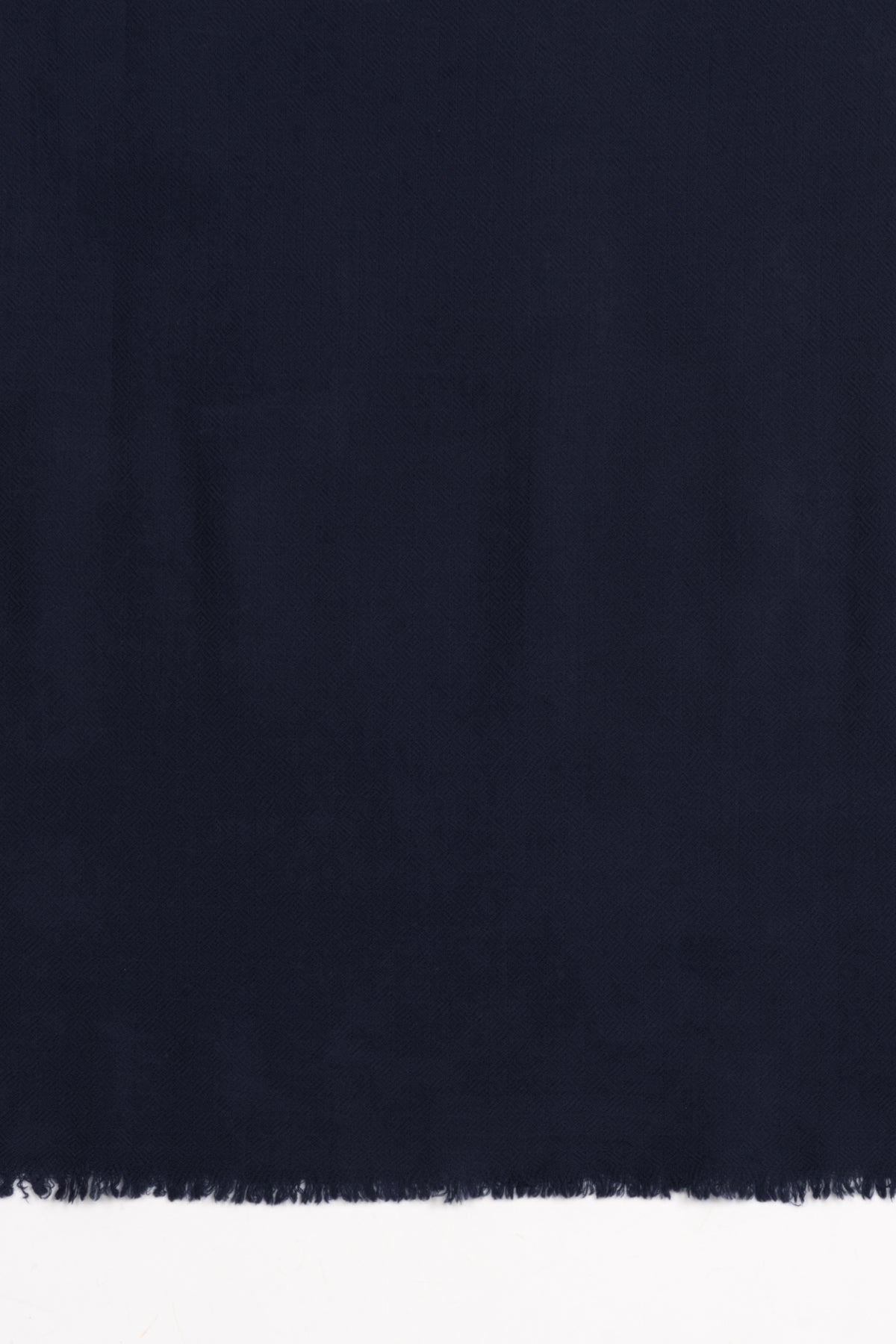 Diamond Weave Merino Wool Scarf - Navy-2