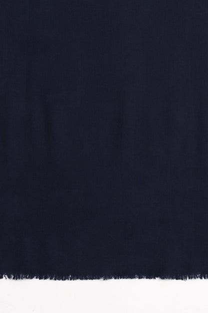 Diamond Weave Merino Wool Scarf - Navy-2