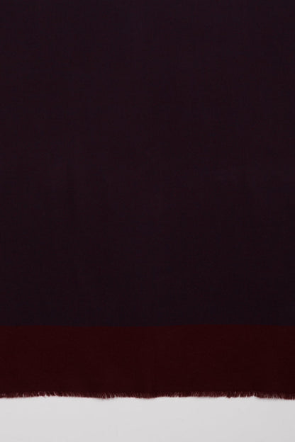 Twill Weave Two Tone Merino Wool Scarf - Violet Deep Red-2
