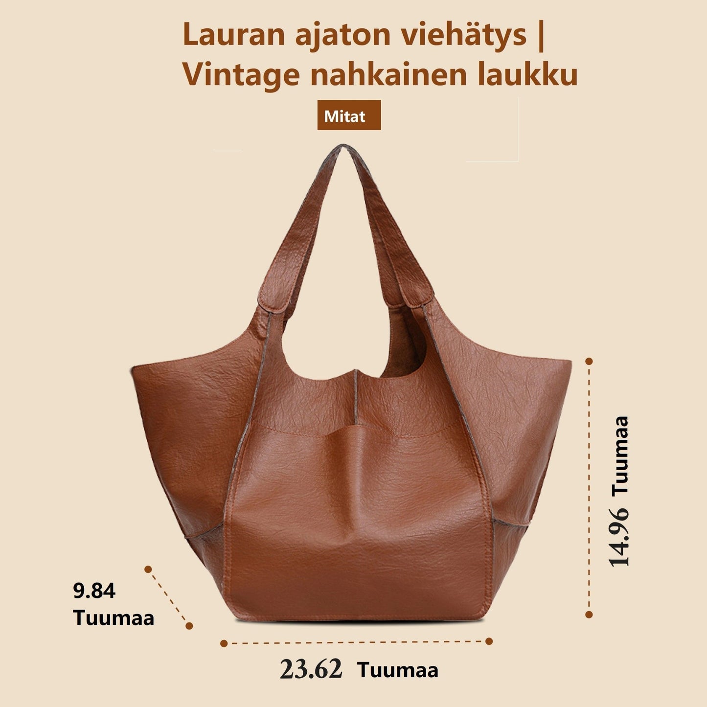 Ajaton Lauran Viehätys | Trendy Vintage Leren Tas