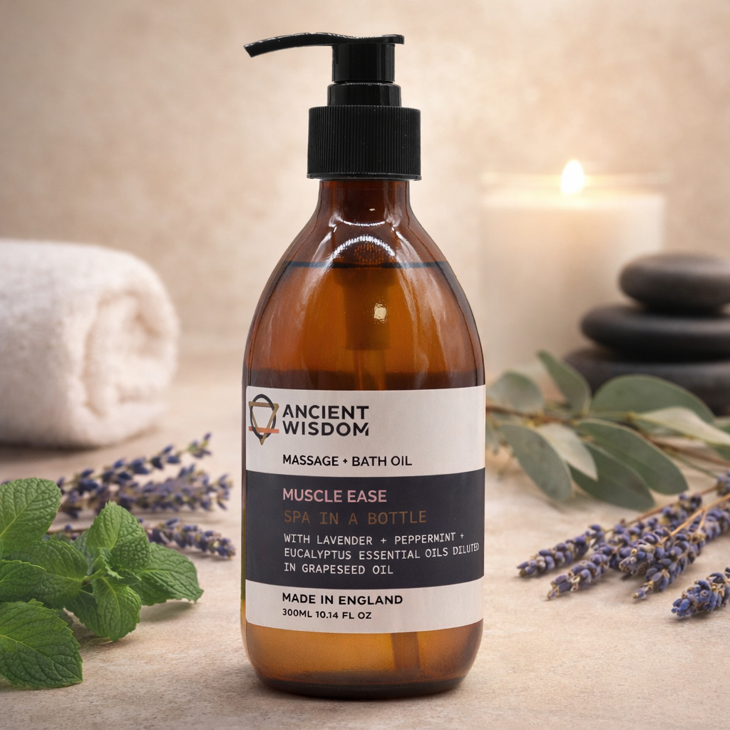 4x Aromatherapy Massage and Bath Oil - Muscle Ease 300ml