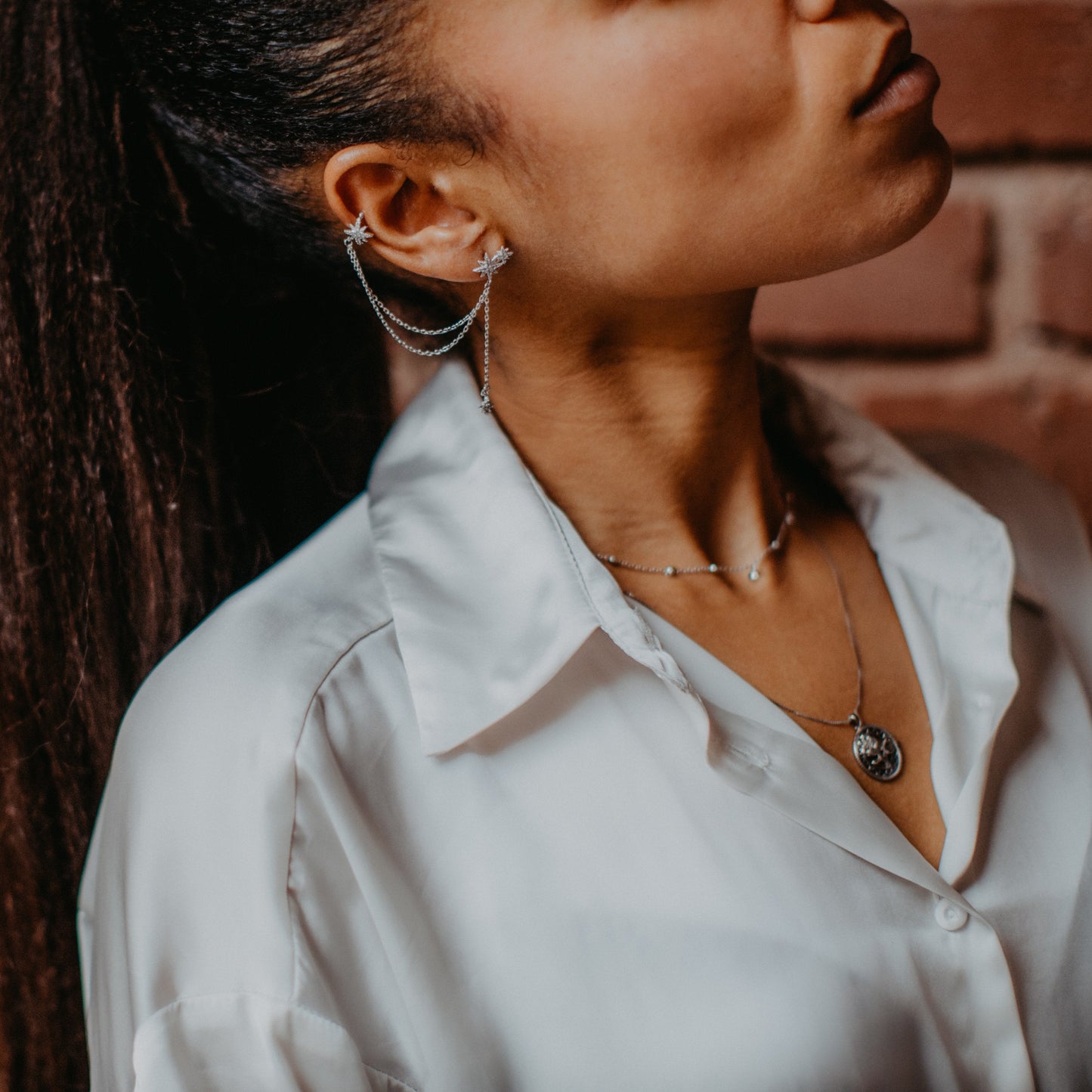 Stellata Ohrring mit Earcuff-3