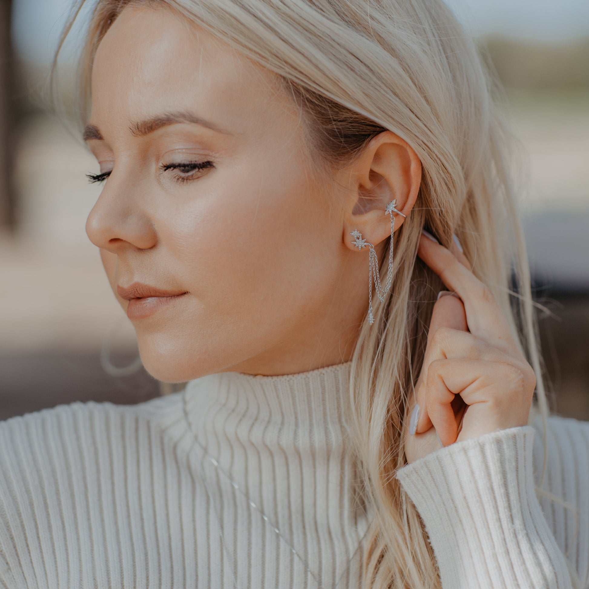 Stellata Ohrring mit Earcuff-2
