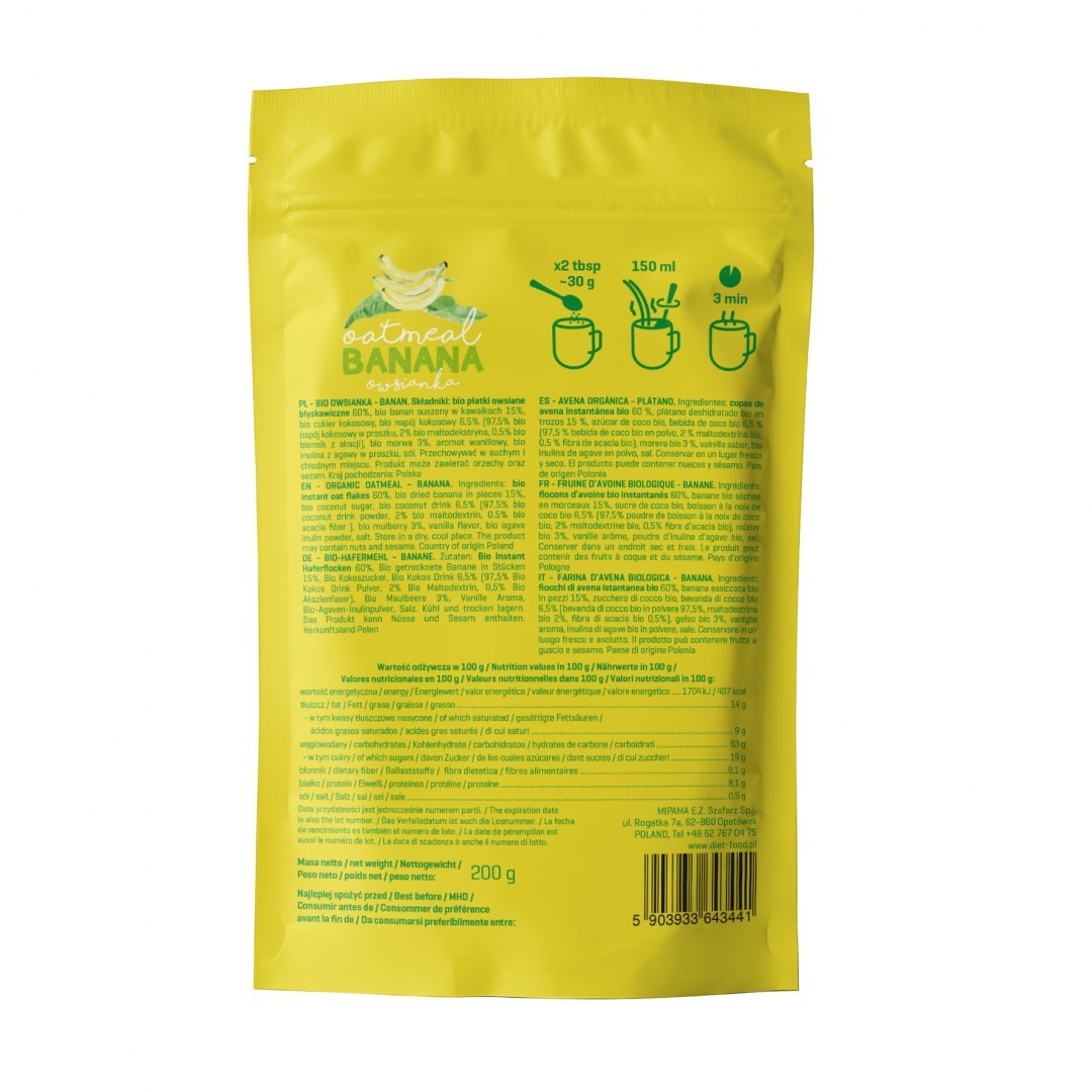 Diet-Food BIO OATMEAL BANANA WITH PREBIOTIC-1