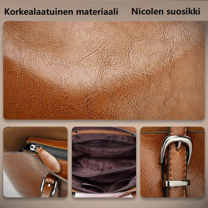 Nicolen Suosikki | Stijlvolle Vintage Leren Tas (Koop 1, Krijg 1 Gratis!)